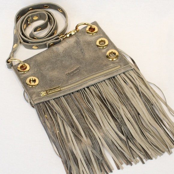 Hammitt Handbags - Hammitt Roxbury Pewter Crossbody Fringe Bag
